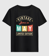 Vintage Born in May Half Sleeve T-Shirt