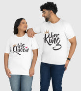 His Queen, Her King Unisex Half Sleeve T-Shirts (Pack of 2)