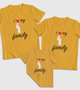 I love my Family Unisex Half Sleeve T-Shirts (Pack of 3)