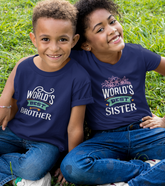 World's Best Brother And Sister Kids Unisex Half Sleeve T-shirts (Pack of 2)