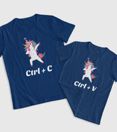Ctrl+C and Ctrl+V Unisex Half Sleeve T-Shirts (Pack of 2)