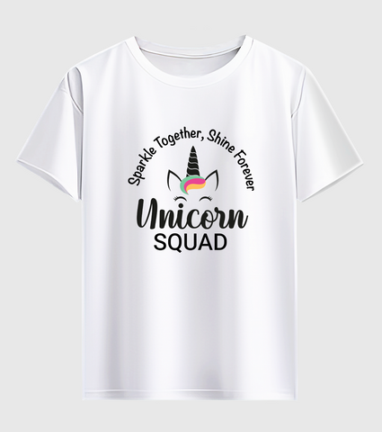 Unicorn Squad Unisex Half Sleeve T-Shirts (Pack of 2)