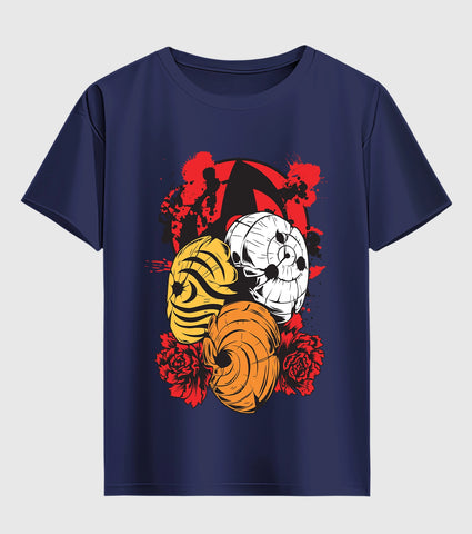 Naruto Masks Half Sleeve T-Shirt