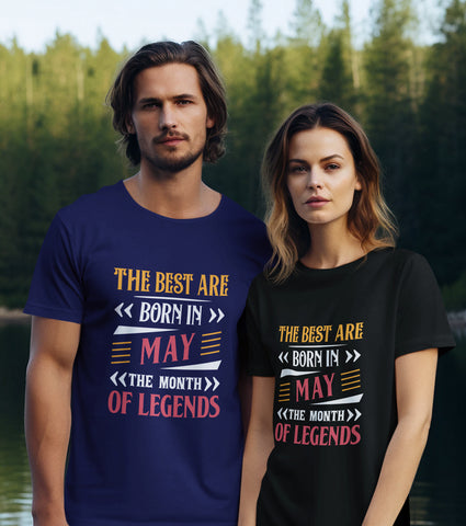 The Best are Born in May Half Sleeve T-Shirt