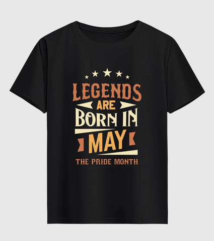 Legends are Born in May Half Sleeve T-Shirt
