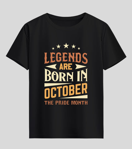 Born in October Half Sleeve T-Shirt