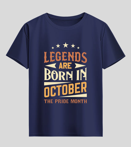 Born in October Half Sleeve T-Shirt