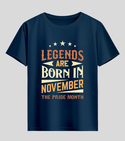 Born in November Half Sleeve T-Shirt