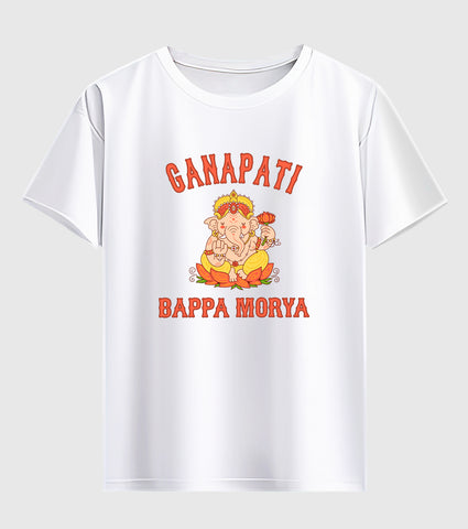 Ganpati Bapa Moriya Unisex Half Sleeve T-Shirt