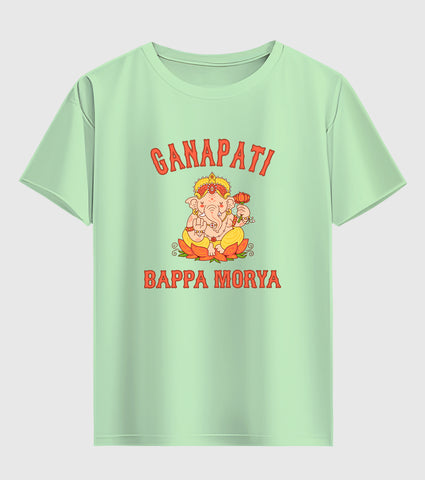 Ganpati Bapa Moriya Unisex Half Sleeve T-Shirt