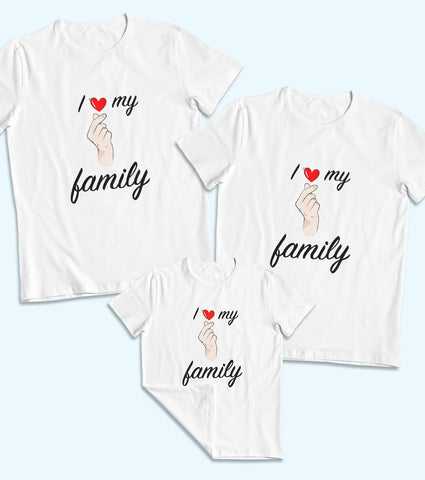 I love my Family Unisex Half Sleeve T-Shirts (Pack of 3)