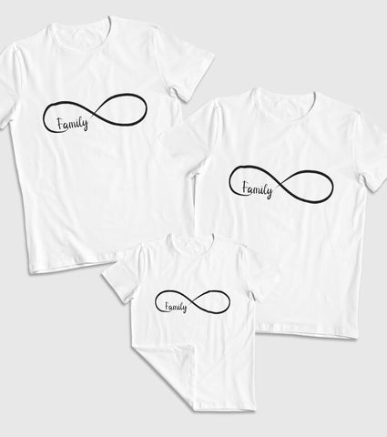 Family Infinity Unisex Half Sleeve T-Shirts (Pack of 3)