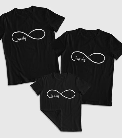 Family Infinity Unisex Half Sleeve T-Shirts (Pack of 3)