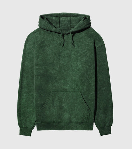 Plain Unisex Acid Wash Hooded Sweatshirts