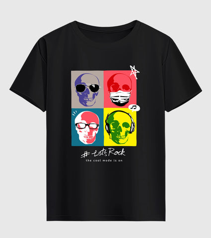 Skull Mood Half Sleeve T-Shirt