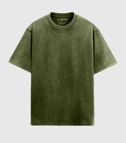 Plain Unisex Acid Wash Oversized Classic T-shirts