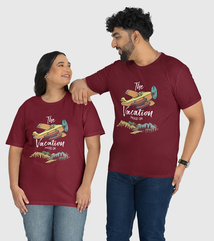 Vacation Mode On Unisex Half Sleeve T-Shirts (Pack of 2)
