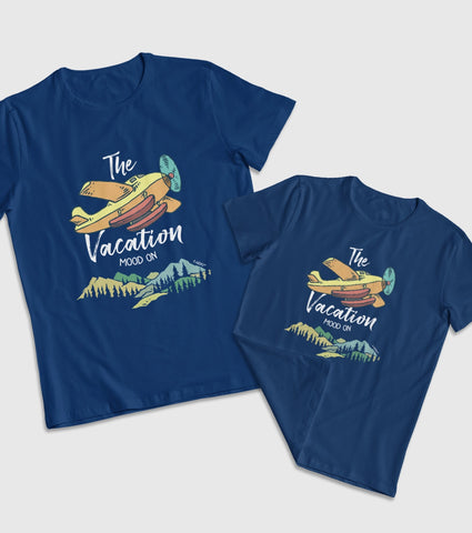 Vacation Mode On Unisex Half Sleeve T-Shirts (Pack of 2)