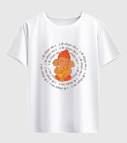 Ganeshay with Laddu Unisex Half Sleeve T-Shirt