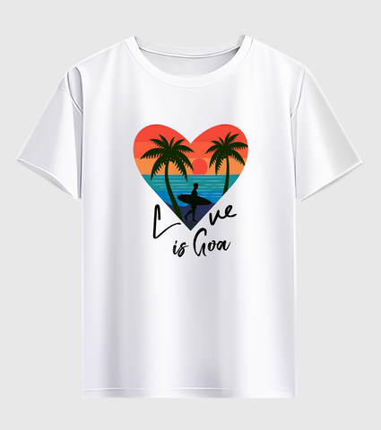 Love is Goa Unisex Half Sleeve T-Shirt