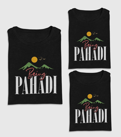 Being Pahadi Unisex Half Sleeve T-Shirts (Pack of 3)