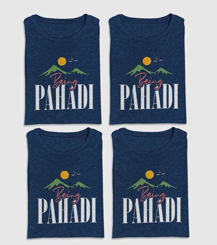 Being Pahadi Unisex Half Sleeve T-Shirts (Pack of 4)