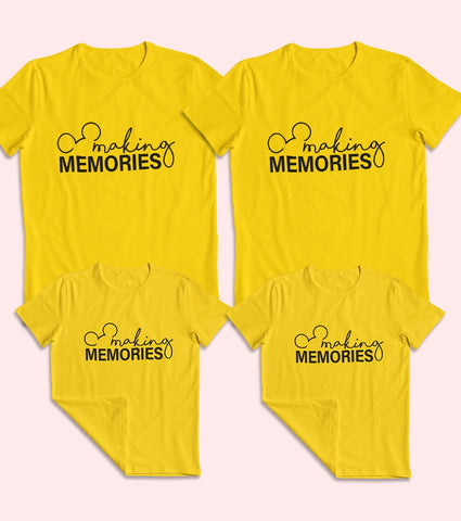Making Memories Unisex Half Sleeve T-Shirts (Pack of 4)