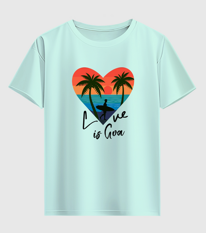 Love is Goa Unisex Half Sleeve T-Shirt