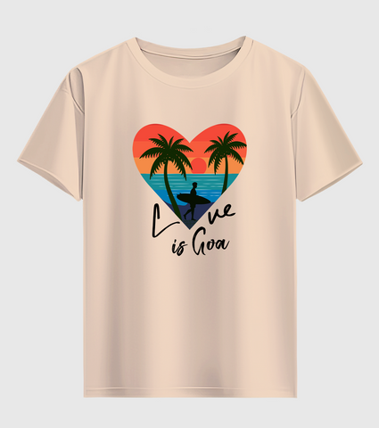 Love is Goa Unisex Half Sleeve T-Shirt