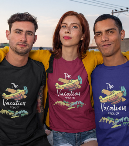 Vacation Mode On Unisex Half Sleeve T-Shirt